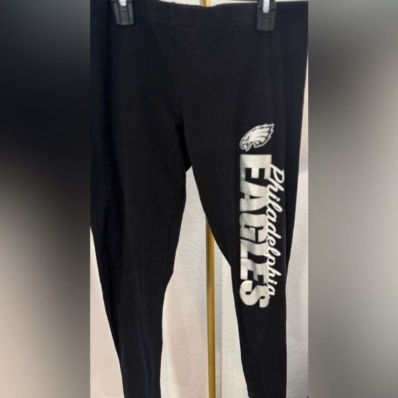 Philadelphia Eagles Women’s Size L NFL Team Apparel Black Logo Sleep Pants - Picture 3 of 5
